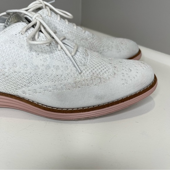 Cole Haan Originalgrand Stitchlite Wingtip Oxford White Pink - Picture 4 of 14